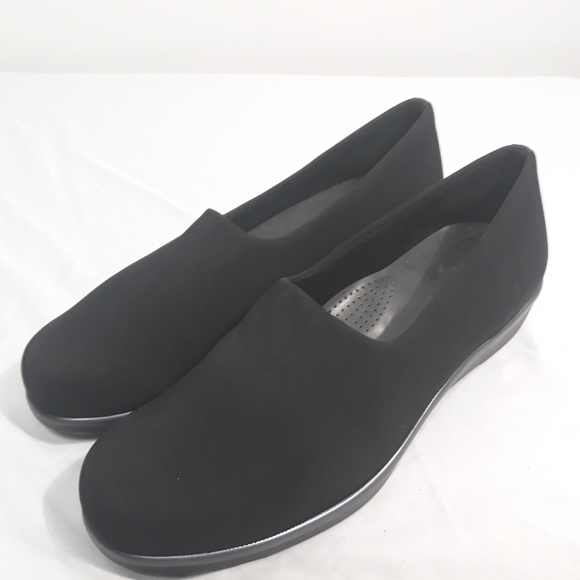 SAS Womens Black Fabric Slip on Loafers Comfort 10 - Picture 1 of 8